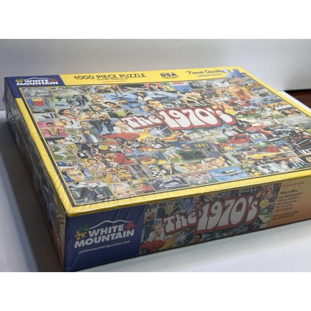 (NEW)  White Mountain “The 1970’s” 1000 Piece Puzzle Sealed Retro Nostalgia